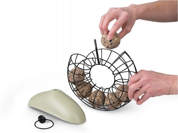 Vetbolhouder wiel met dak 24cm