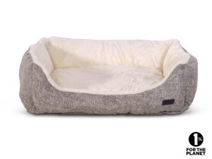 Mand vierkant Alys beige/wit 75x60x23cm