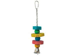 Speelgoed vogel 3 balletjes en bel 24cm
